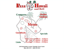 Tablet Screenshot of pizzahawaiideli.com